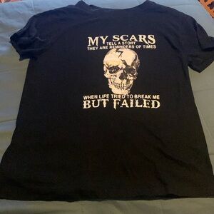 Small SHEIN Graphic Tee Shirt black with skull